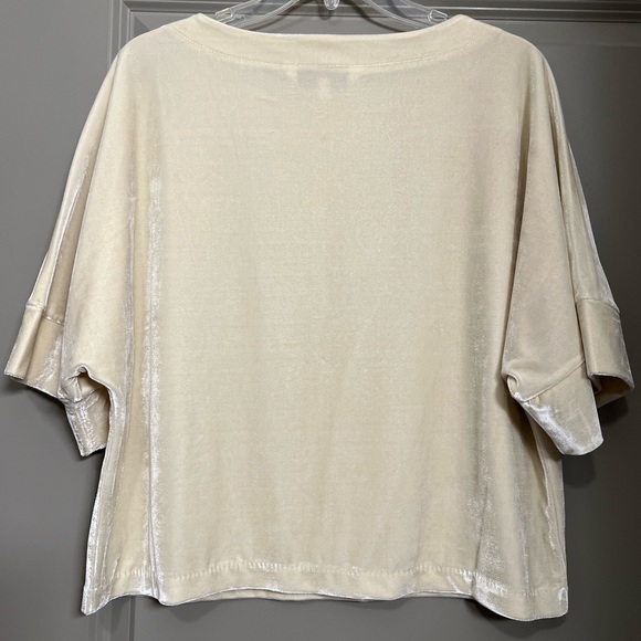 Like New Cupcakes And Cashmere Cream Velvet Top w/ Dolman Sleeves Size XS - Picture 2 of 6